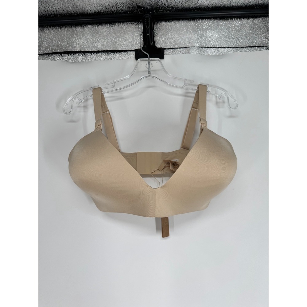 SKIMS Wireless Form Maternity T Shirt Demi Nursing Bra 36DDDD Sand Tan Padded